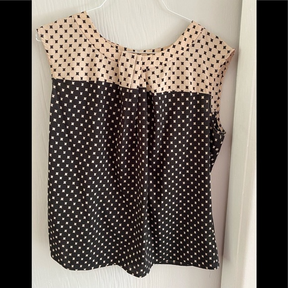 Women’s Ny and Company XL black n cream sleeveless blouse - Picture 1 of 7